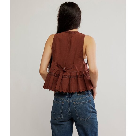 FREE PEOPLE Bali Vine Whispers Top / Umber Earth Combo - Picture 3 of 6